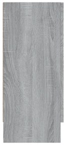 szürke sonoma színű szerelt fa vitrinszekrény 120x30,5x70 cm