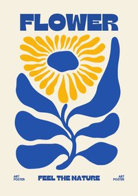 Poszter A4 21x30 cm Flower Feel the Nature modern retro stílus