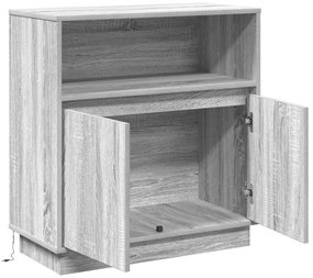 LED-es szekrény Szürke Sonoma 71x34,5x75 cm Mérnöki fa
