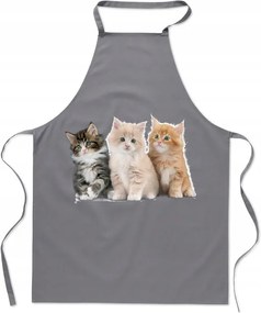 Konyhai kötény nyomtatás Aranyos cicák Ajándék Cicák Szakácsok