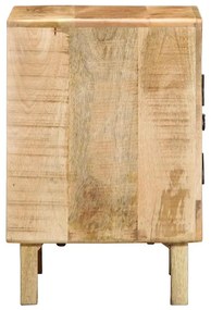 Éjjeliszekrény 2 db 40x32x46 cm tömör nyers mangófa