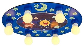 LUCCA gyerek mennyezeti lámpa 6xE27/24W/230V kék