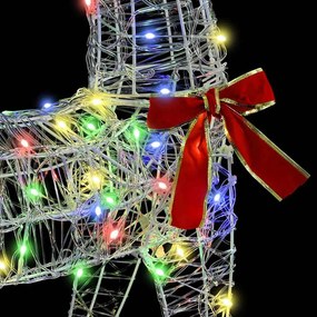 Rénszarvas húzta szán színes 70 x 26 x 128,5 cm Akril