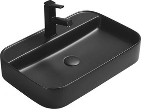 Mexen Sofia pultra szerelhető mosdó 60 x 40 cm, fekete matt - 22156085