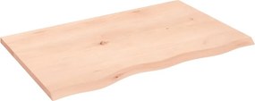 vidaXL kezeletlen tömör fa fürdőszobai pult 80x50x2 cm