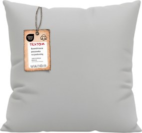 Pamut Párnahuzat 40X40 Világosszürke Szuper Minőség Rejtett Cipzár Lengyel
