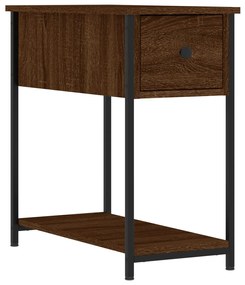 2 db barna tölgyszínű szerelt fa éjjeliszekrény 30x60x60 cm