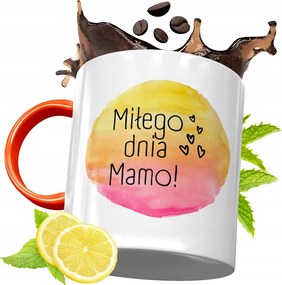 Narancssárga Bögre Anyák Napjára Ajándék fényképes nyomattal