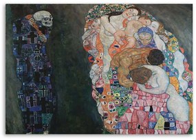 Gario Vászonkép Élet és halál - Gustav Klimt, reprodukció Méret: 120 x 80 cm