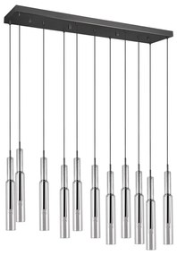 Fekete-ezüstszínű LED függőlámpa üveg búrával Lucent – Trio Select