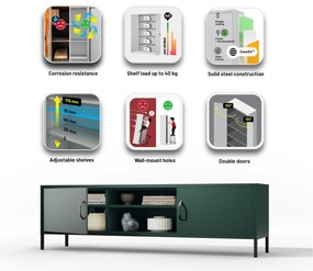 XL ROSARIA TV SZEKRÉNY – PALACKZÖLD (1700 x 400 x 500)