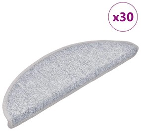 30 db világosszürke lépcsőszőnyeg 56x17x3 cm