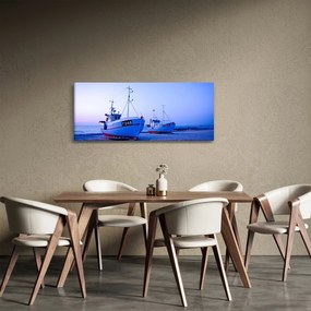 Kép - Partraszállás szürkületkor (120x50 cm)