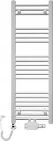 Fürdőszobai dekoratív víz-elektromos radiátor 1200x400 fehér létra