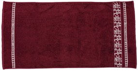 Bambusz törölköző BAMBOO 50x90 cm bordó, 70% bambuszszál | 30% pamut