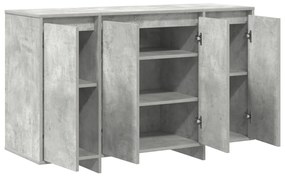 Beton Szürke Oldalasztal Beton szürke Szerelt fa 120 x 41 x 75 cm