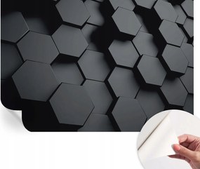 Mosható öntapadós fotótapéta étkezőbe Hatszögletű 3D 152x104 cm