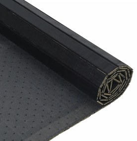 négyszögletű fekete bambusz szőnyeg 100 x 400 cm