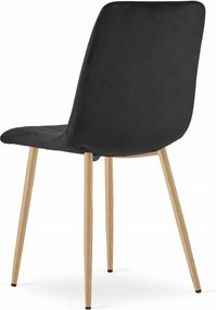 Fekete bársony szék LAVA