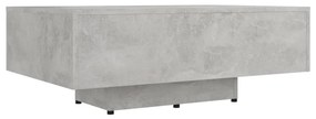 Betonszürke szerelt fa dohányzóasztal 85 x 55 x 31 cm