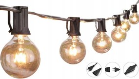 Kerti girland Lámpák Izzók Gömbök 15 m 52 db világító kerti