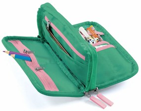 Tolltartó két rekesszel sok zsebbel - Virág - Fleur stationery kits