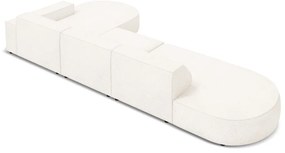 Bézs buklé szövet sarokkanapé (jobb oldali) Jodie – Micadoni Home