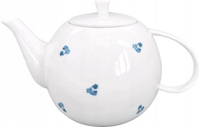Porcelán teáskanna Luna Nefelejcs 1100 ml, fehér/kék