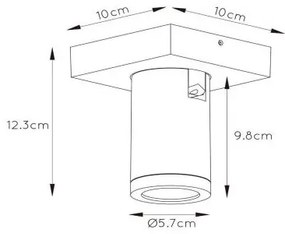 Lucide 09930/05/30 - LED Dimmelhető spotlámpa TAYLOR 1xGU10/5W/230V IP44