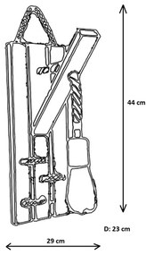 Fali lámpa AHSAP 1xE27/40W/230V fenyő dió