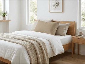 DENYX világosbarna krepp párnahuzat, 70x90 cm