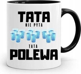 Bögre Fekete Apák Napi Ajándék Apa Öntet nyomtatott fényképpel