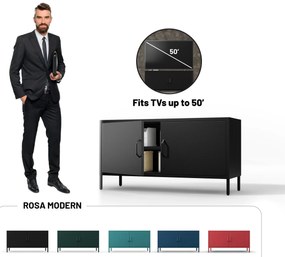 ROSA Modern fekete fém TV-szekrény