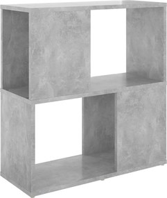 vidaXL betonszürke szerelt fa könyvszekrény 60 x 24 x 63 cm