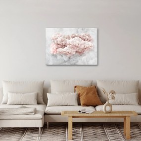 Kép - Rózsaszín virágok a falon (70x50 cm)