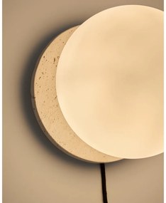 Fehér-krémszínű márvány fali lámpa ø 20 cm Malachi – Kave Home