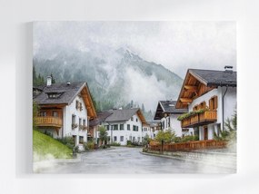 Poszter Alpok Ausztria Svájc Kilátás Város 100x75