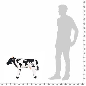 fekete-fehér álló tehén plüssjáték XXL