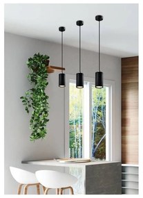 Fekete függőlámpa fém búrával ø 7 cm Tubo – Candellux Lighting