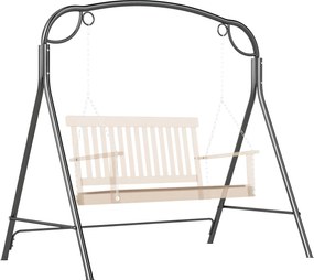Outsunny Fém Hintaállvány Stabil Hinta Szerkezettel A-alakú Lábakkal 220 kg Teherbírással Kertbe, Parkba, Teraszra 172x126x170 cm Bronz | Aosom