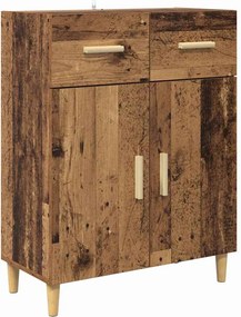 vidaXL Széf fiókkal Régi fa 34 x 69.5 x 89 cm Faanyag