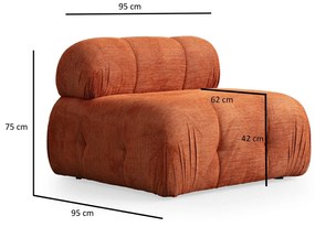 Sarok ülőgarnitúra Pettit 3 (narancssárga). 1101729
