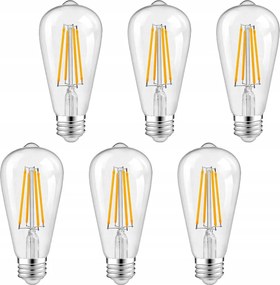 Izzó E27 Led filament 8W 800lm=60W ST64 Dekorációs csepp Meleg Savineo