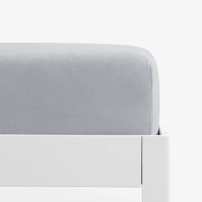 Goldea jersey gumis lepedő - szürke 160 x 200 cm