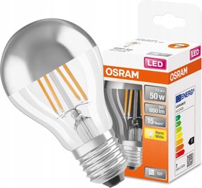 Led izzó E27 A60 6,5W 2700K Meleg Osram Silver
