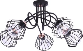 Mennyezeti Lámpa Lógó Csillár Fekete Plafon Réz Loft Nappali Szoba