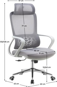 Irodai szék, szürke, FOSTER TYP 1