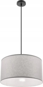 Candellux Shanti függőlámpa fekete 1x40W E27 lámpabúra szürke 31-38678