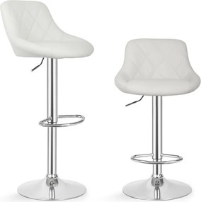 MIADOMODO Bárszék 2 db karfa nélkül fehér