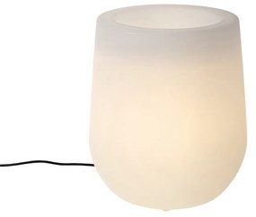 Kültéri állólámpa virágcserép fehér IP44 - Flowerpot